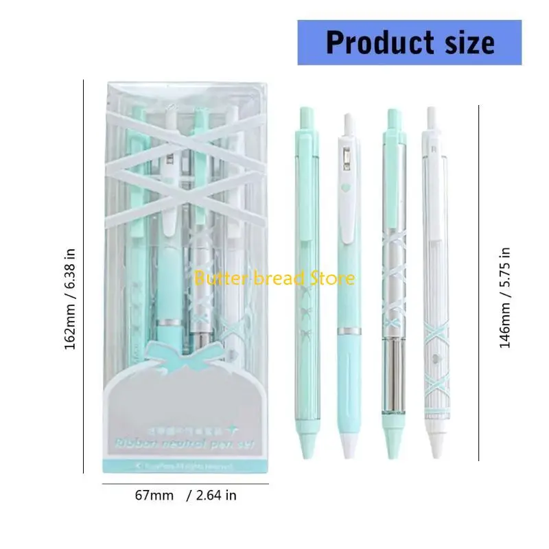 W89C 4 Pcs Ballet Strap Bows Gel Pen 0.5mm Writing Pen Retractable Black Pen Neutral Pen Pressing Pen for School
W89C 4 Pcs Ballet Strap Bows Gel Pen 0.5mm Writing Pen Retractable Black Pen Neutral Pen Pressing Pen for School