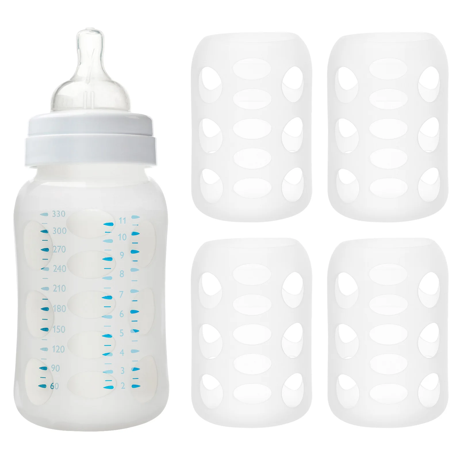 4pcs Silicone Baby Bottle Cover Shockproof Insulation Sleeves for Glass Nursery Milk Feeding Protector Anti Slip Design Premium
4pcs Silicone Baby Bottle Cover Shockproof Insulation Sleeves for Glass Nursery Milk Feeding Protector Anti Slip Design Premium