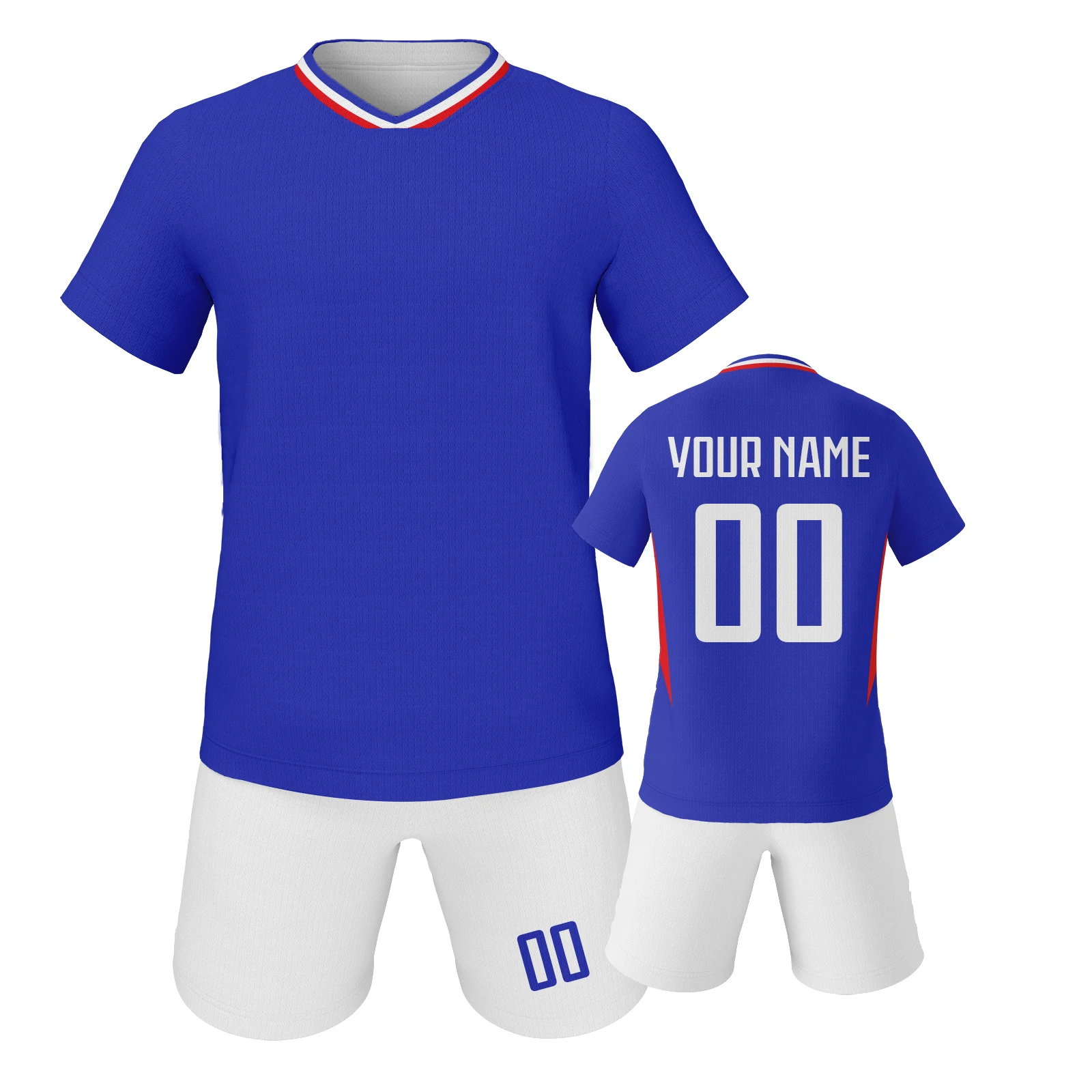 Custom Kids Soccer Jersey Blue White Football Jersey Set Printed Name Number Breathable Soccer Kit for Soccer Fans Boys Girls
Custom Kids Soccer Jersey Blue White Football Jersey Set Printed Name Number Breathable Soccer Kit for Soccer Fans Boys Girls