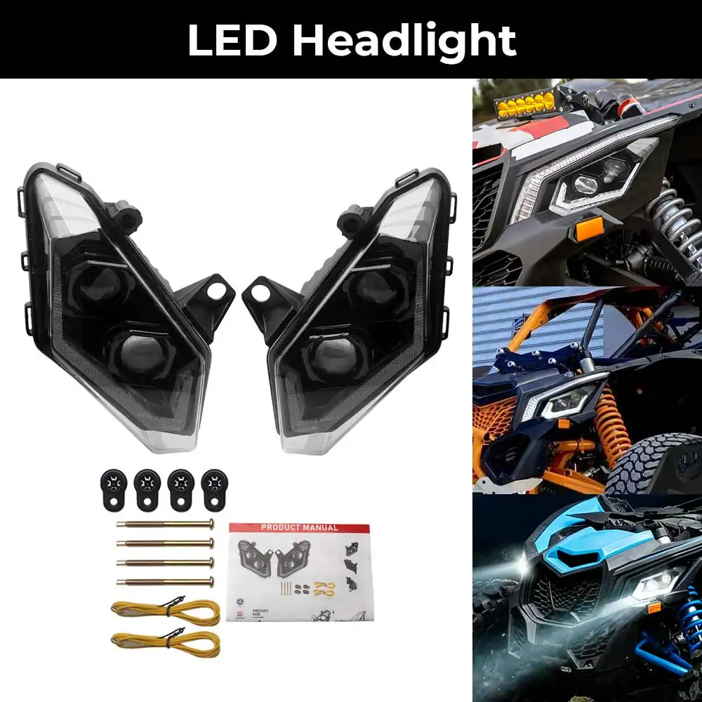 1 Pair LED Front Headlight Assembly Head Lamp For Maverick X3 MAX XRS Turbo RR w/Smart-Shox 72 Inch 2023-24 #710004658,710004659
1 Pair LED Front Headlight Assembly Head Lamp For Maverick X3 MAX XRS Turbo RR w/Smart-Shox 72 Inch 2023-24 #710004658,710004659