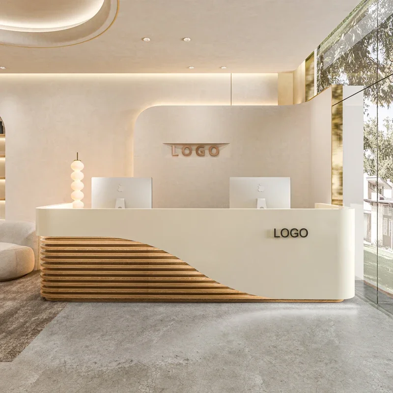 Hairdresser Counter Receptionist Front Desk Salon Reseption Customer Center Room Office Table Reception Modern Luxury Furniture
Hairdresser Counter Receptionist Front Desk Salon Reseption Customer Center Room Office Table Reception Modern Luxury Furniture
