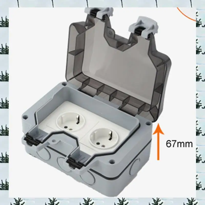 ABLG Outdoor Socket Waterproof Socket Dustproof With Switch Indicator Light, Wall Socket Wet Room Surface-Mounted Protective Con
ABLG Outdoor Socket Waterproof Socket Dustproof With Switch Indicator Light, Wall Socket Wet Room Surface-Mounted Protective Con