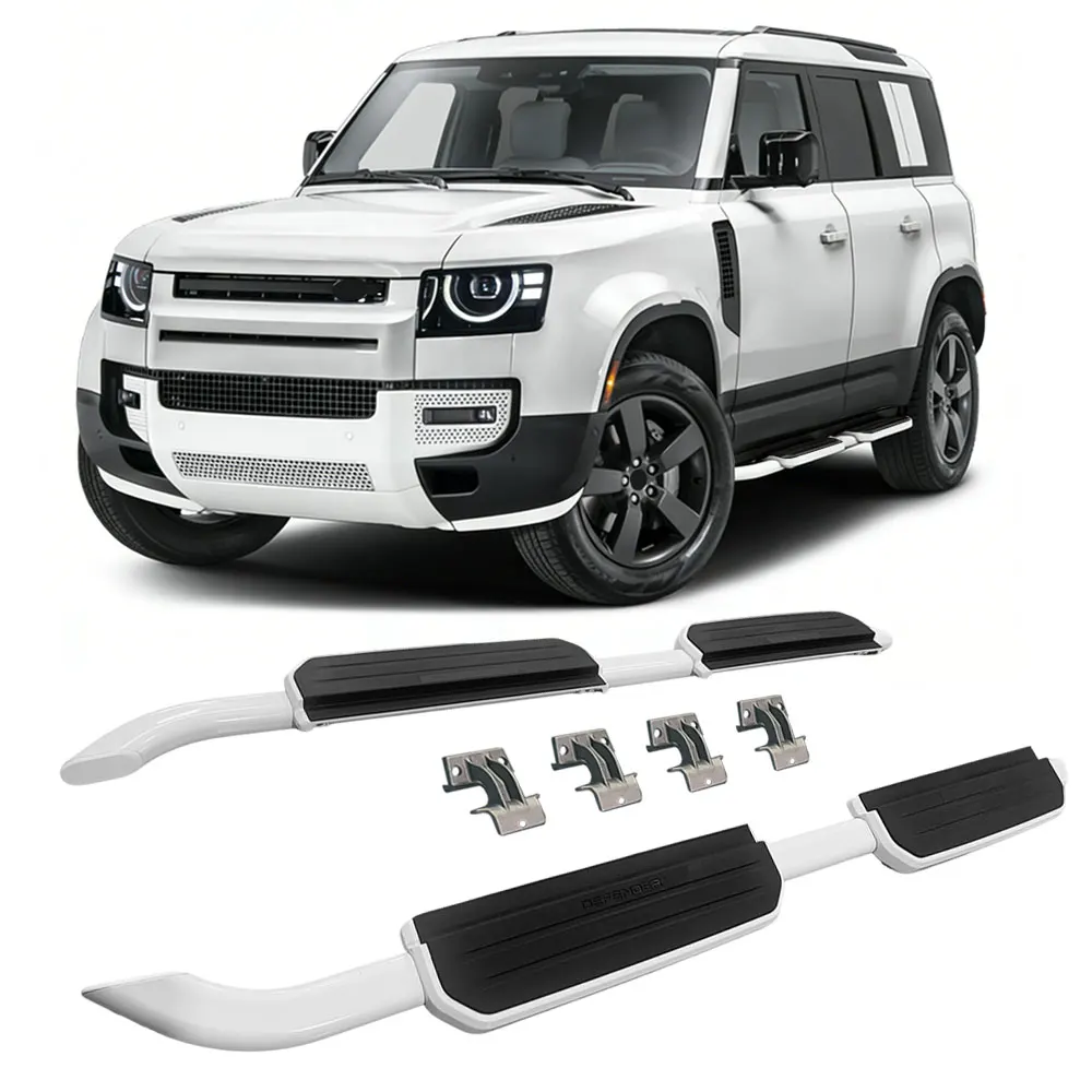 2PCS Aluminium Fixed Side Step Running Board Nerf Bar Pedal Step Bars Protector for Land Rover Defender 110 130 4D 2020-2026
2PCS Aluminium Fixed Side Step Running Board Nerf Bar Pedal Step Bars Protector for Land Rover Defender 110 130 4D 2020-2026