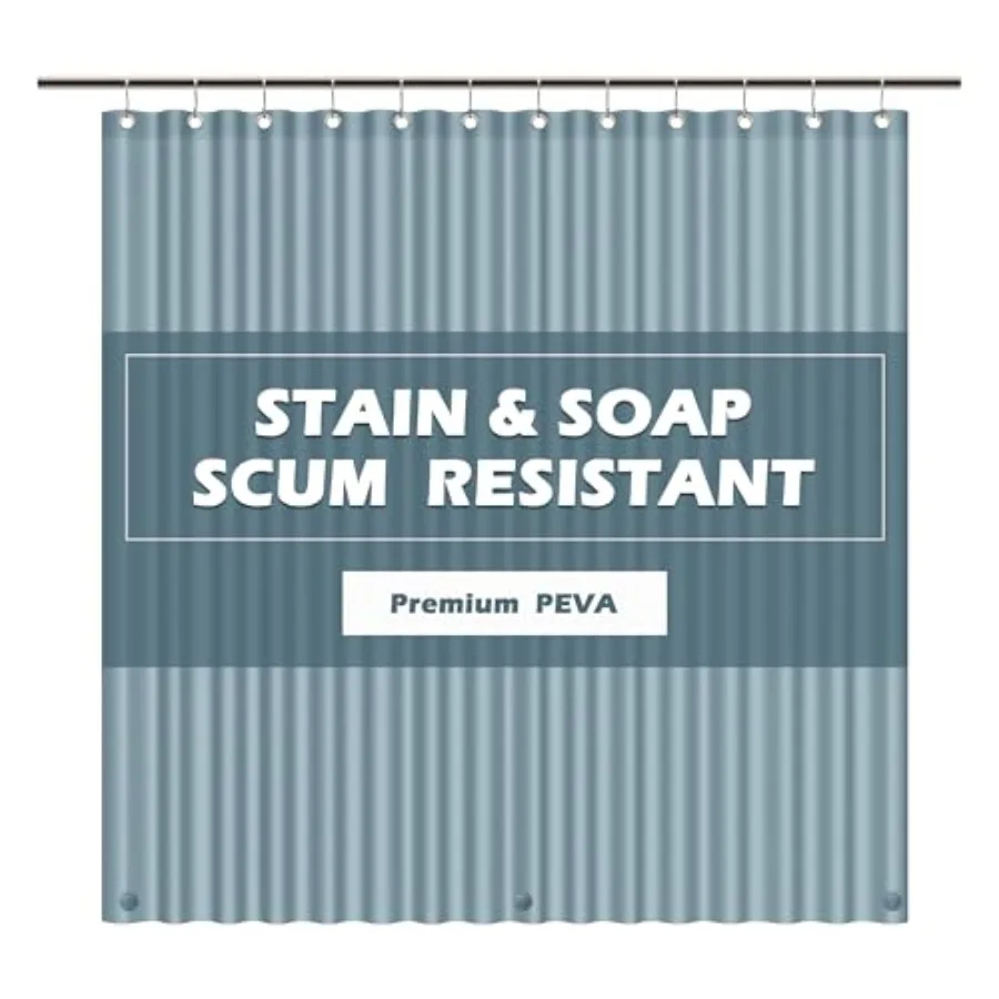 Shower Curtain Liner 72x72, PEVA Waterproof Bath Curtain, No Chemical Smell, 3 Weighted Magnets, Durable with Rustproof Metal G
Shower Curtain Liner 72x72, PEVA Waterproof Bath Curtain, No Chemical Smell, 3 Weighted Magnets, Durable with Rustproof Metal G