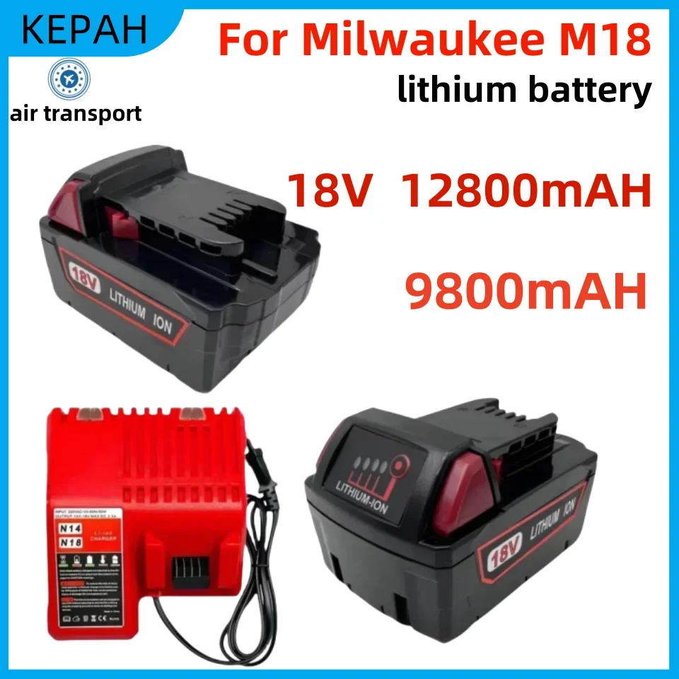For Milwaukee M18 18V 12800mAh Replacement For Milwaukee M18 B5 XC Li-ion battery 48-11-1815 48-11-1850 2604-22 2604-20
For Milwaukee M18 18V 12800mAh Replacement For Milwaukee M18 B5 XC Li-ion battery 48-11-1815 48-11-1850 2604-22 2604-20