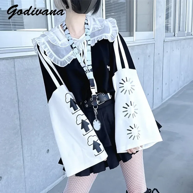 Harajuku японская шахтная акварельная свободная футболка с длинными рукавами для женщин и девочек, спортивный топ с большими лацканами, толстовки Y2k
Harajuku японская шахтная акварельная свободная футболка с длинными рукавами для женщин и девочек, спортивный топ с большими лацканами, толстовки Y2k