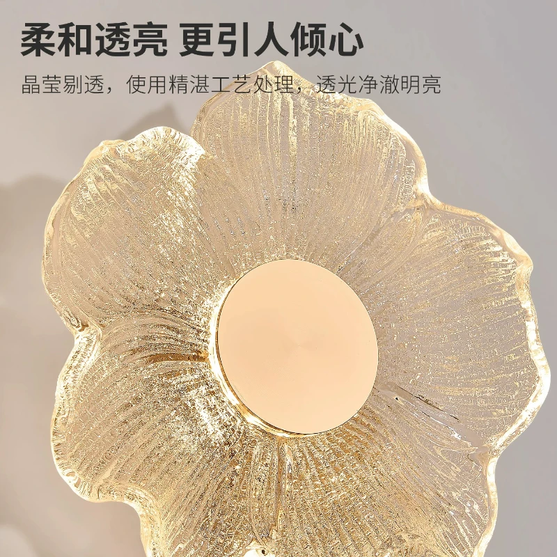 French Cream Style Wall Lamps Glass Crystal Flower LED Wall Sconces Living Room Corridor Stairwell Atmosphere Home Decor Fixture
French Cream Style Wall Lamps Glass Crystal Flower LED Wall Sconces Living Room Corridor Stairwell Atmosphere Home Decor Fixture