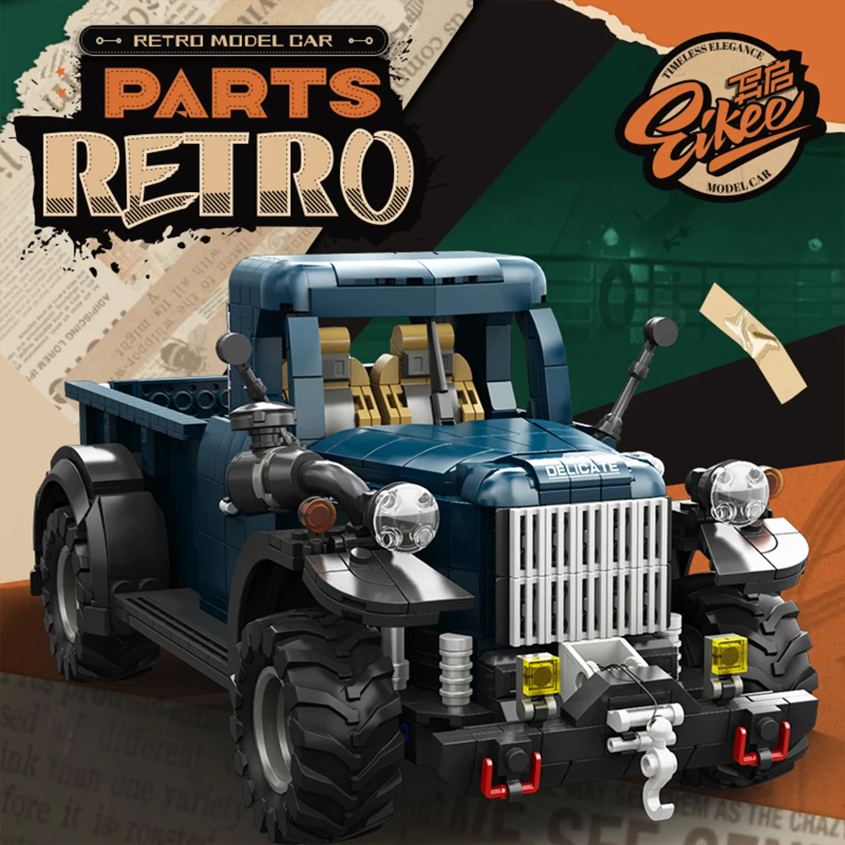 MOC City Retro 1952 Wagon Truck Building Blocks Classic American Pickup Truck Sports Racing Car Assembly Bricks Toys Kids Gifts
MOC City Retro 1952 Wagon Truck Building Blocks Classic American Pickup Truck Sports Racing Car Assembly Bricks Toys Kids Gifts