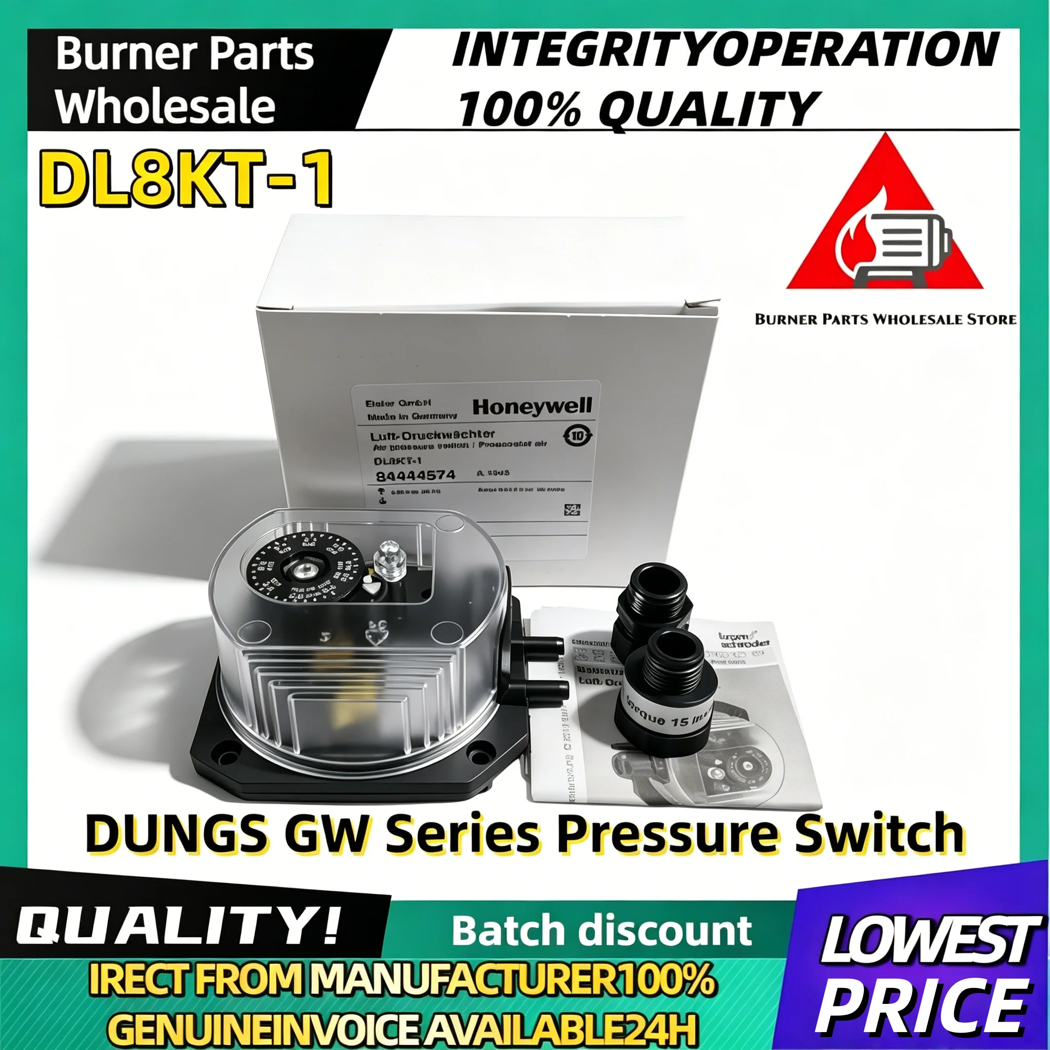 New Original DL150A-31 84444880 Gas Air Pressure Switch Adjustable Differential Pressure Switch For Industrial Boiler Burner Com
New Original DL150A-31 84444880 Gas Air Pressure Switch Adjustable Differential Pressure Switch For Industrial Boiler Burner Com