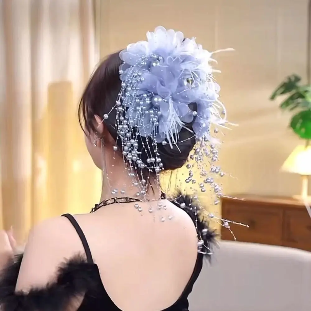 Элегантный тканевый зажим с кисточками, перьями, цветами и жемчугом, коготь для волос, четыре цвета, зажим в виде акулы для девочек, зажим в виде акулы, заколки для волос с бантом 
Элегантный тканевый зажим с кисточками, перьями, цветами и жемчугом, коготь для волос, четыре цвета, зажим в виде акулы для девочек, зажим в виде акулы, заколки для волос с бантом