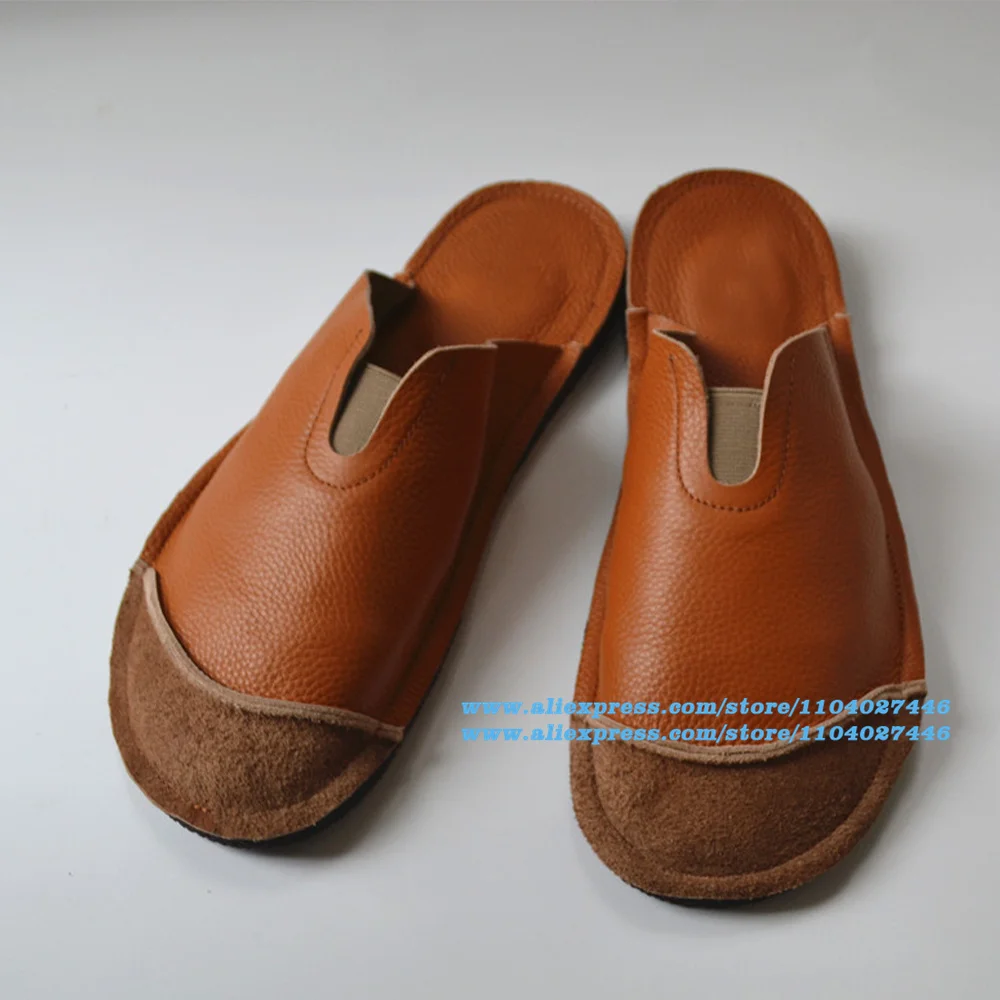 Cowhide Mules Slippers Slip On Round Toe Flats Men's Shoes Wear-Resistant Solid Color Trendy Luxury Handmade Men's Shoes
Cowhide Mules Slippers Slip On Round Toe Flats Men's Shoes Wear-Resistant Solid Color Trendy Luxury Handmade Men's Shoes