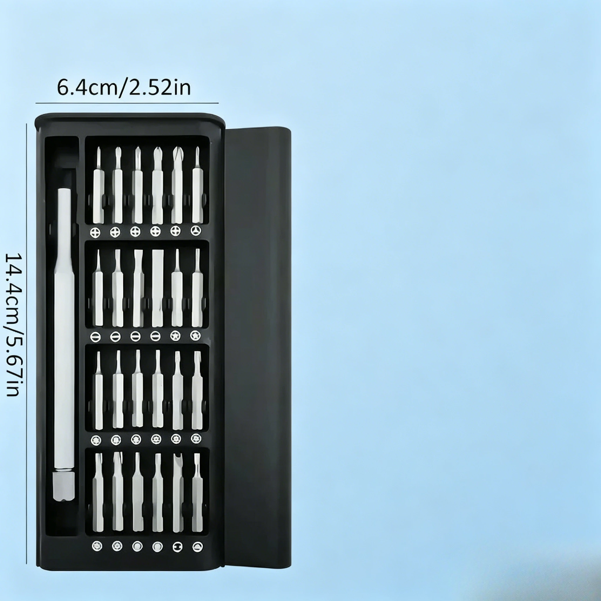 25-in-1 Mini Screwdriver Set Precision Flathead Crosshead Screwdrivers Electronics Repair Tool Kit for Phone Laptop Watch
25-in-1 Mini Screwdriver Set Precision Flathead Crosshead Screwdrivers Electronics Repair Tool Kit for Phone Laptop Watch