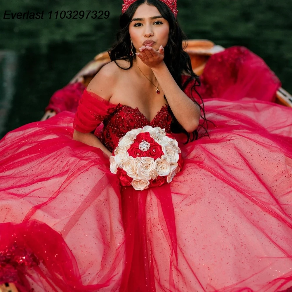 Блестящее красное платье для Quinceanera EVLAST, бальное платье, Кружевная аппликация, бисерный бант, Мексиканский корсет, милое платье 16 лет 15 лет QD1123
Блестящее красное платье для Quinceanera EVLAST, бальное платье, Кружевная аппликация, бисерный бант, Мексиканский корсет, милое платье 16 лет 15 лет QD1123