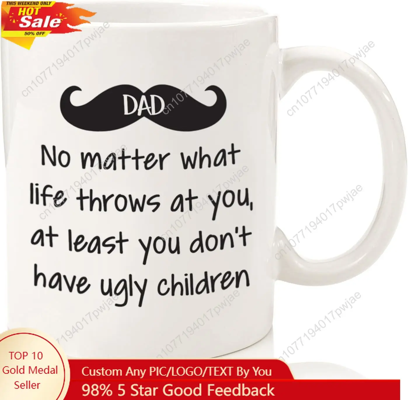 Dad No Matter What, Ugly Children Funny Coffee Mug - Gag Gifts for Dads Men - Unique Dad Gifts from Daughter Son Kids Wife -
Dad No Matter What, Ugly Children Funny Coffee Mug - Gag Gifts for Dads Men - Unique Dad Gifts from Daughter Son Kids Wife -