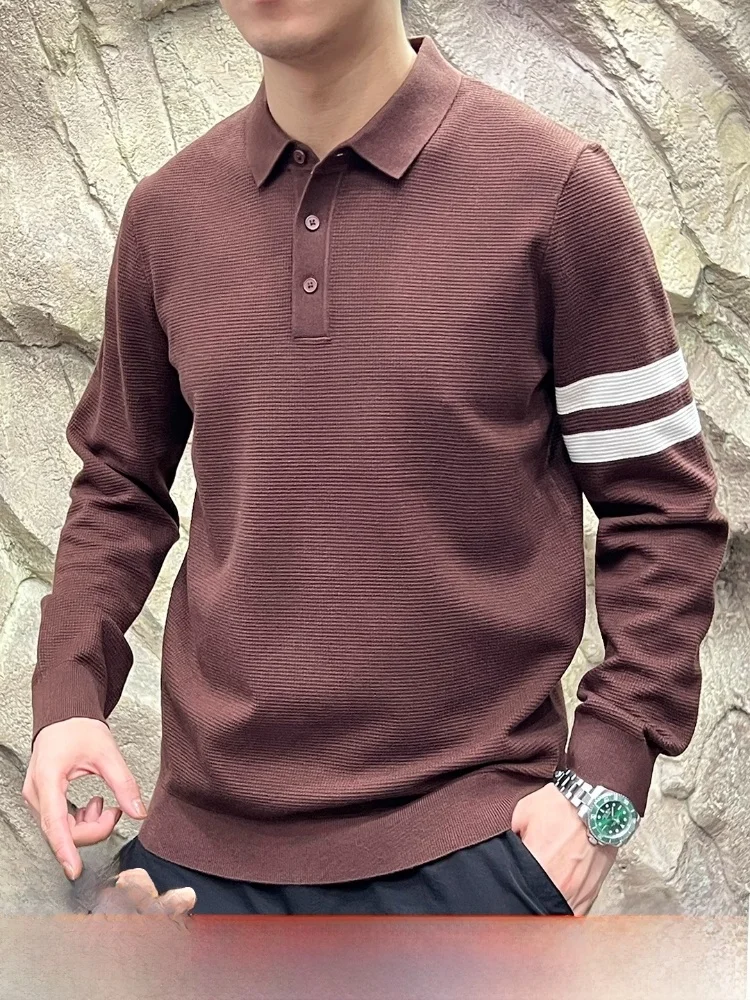 Italian Sle Knitted Woolen irt Men's Turn-down Collar Sweater Stand Fit Breathable Comfortable Long Sve T-irt
Italian Sle Knitted Woolen irt Men's Turn-down Collar Sweater Stand Fit Breathable Comfortable Long Sve T-irt