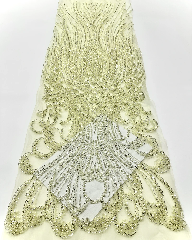 French Tulle Beads Lace Fabric African Lace Fabric High Quality Nigerian Embroidery Lace Fabric For Wedding Sewing
French Tulle Beads Lace Fabric African Lace Fabric High Quality Nigerian Embroidery Lace Fabric For Wedding Sewing