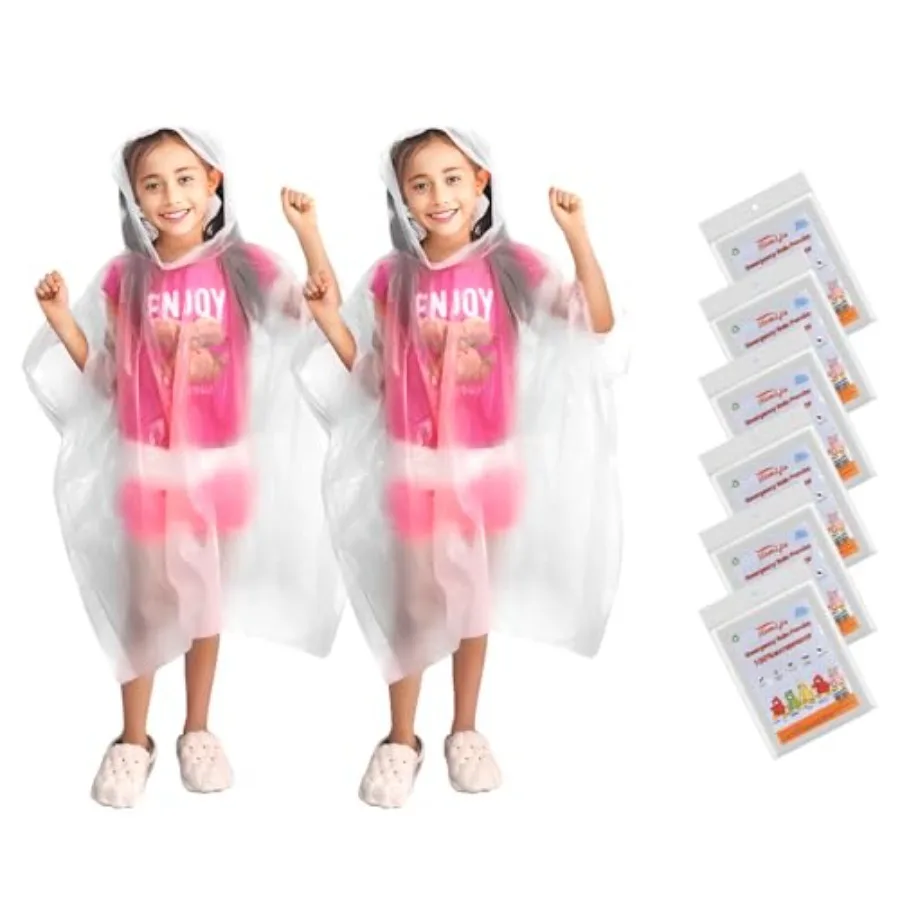 Family Pack Disposable Rain Ponchos: Waterproof, Reusable, Lightweight for Adults and
Family Pack Disposable Rain Ponchos: Waterproof, Reusable, Lightweight for Adults and