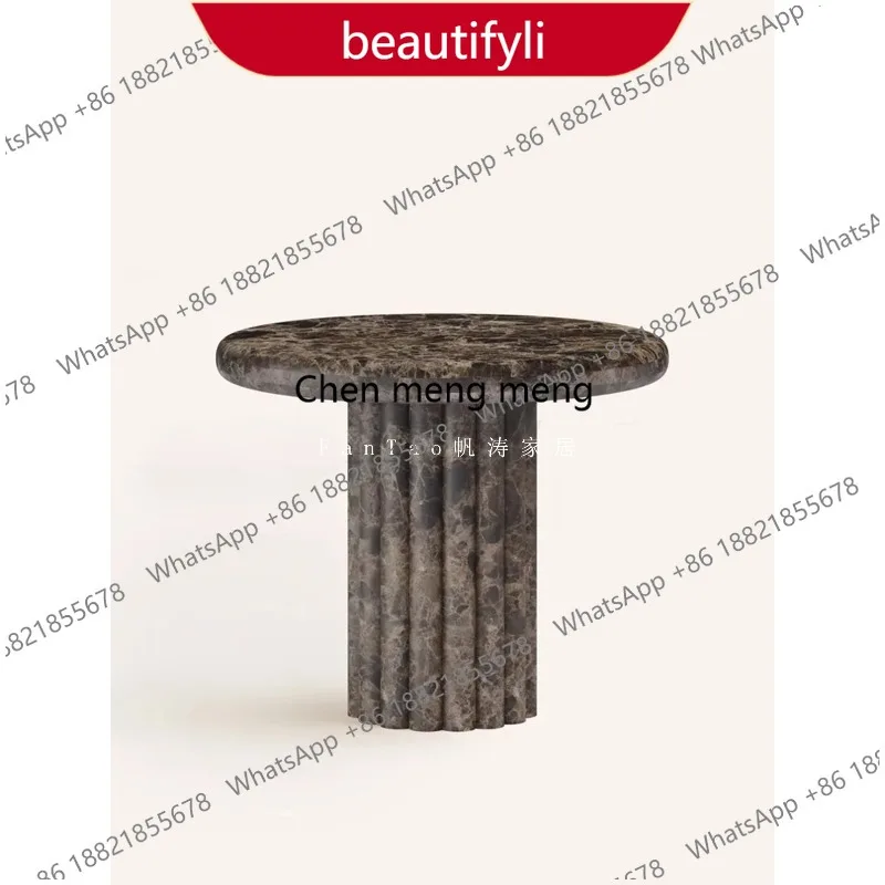 Столик M45 из натурального мрамора в стиле лёгкой роскоши, дизайнерский, для гостиной, небольшой кофейный столик.
Столик M45 из натурального мрамора в стиле лёгкой роскоши, дизайнерский, для гостиной, небольшой кофейный столик.