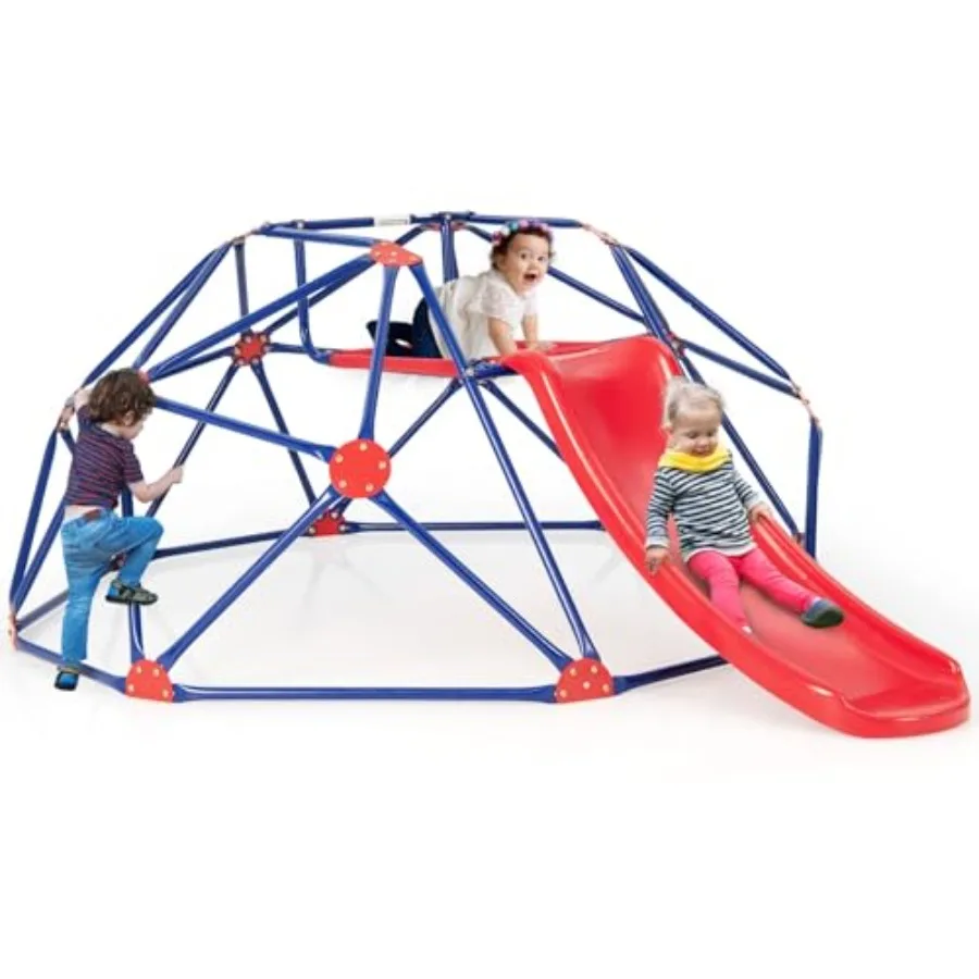 Climbing Dome with Slide Outdoor Jungle Gym Geometric Dome Climber Steel Frame 8FT Climb Structure Backyard Playground Center E
Climbing Dome with Slide Outdoor Jungle Gym Geometric Dome Climber Steel Frame 8FT Climb Structure Backyard Playground Center E
