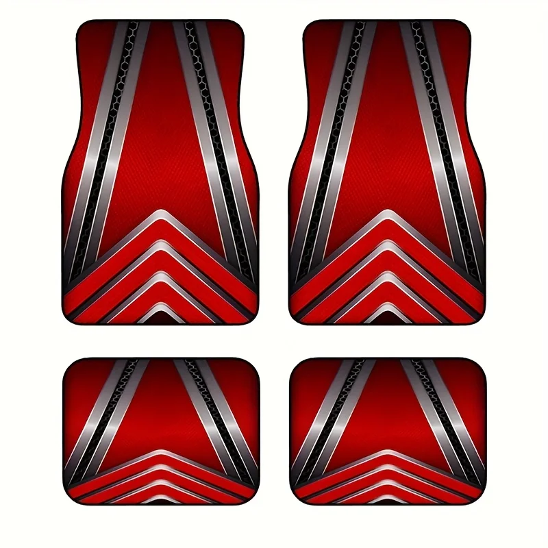 4-Pack Red-Black Geometric Car Mats - 3D Arrow Design, Durable, Anti-Slip Easy Clean, Fits Most Vehicles, Perfect Holiday Gift
4-Pack Red-Black Geometric Car Mats - 3D Arrow Design, Durable, Anti-Slip Easy Clean, Fits Most Vehicles, Perfect Holiday Gift