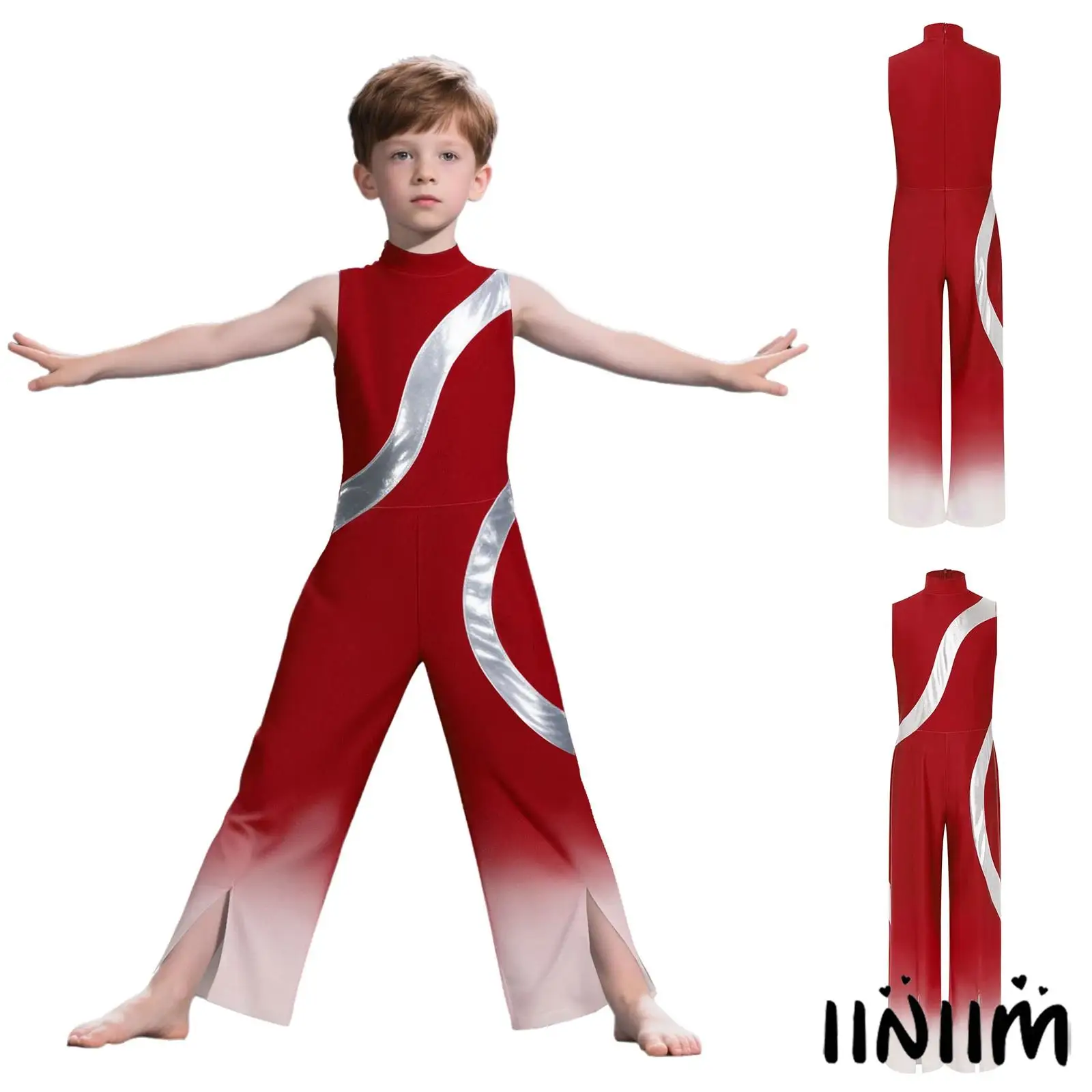Kids Dance Practice Bodysuit Metallic Block Print Mock Neck Sleeveless Leotard Jumpsuit for Lyrical Yoga Pilates Dance Training
Kids Dance Practice Bodysuit Metallic Block Print Mock Neck Sleeveless Leotard Jumpsuit for Lyrical Yoga Pilates Dance Training