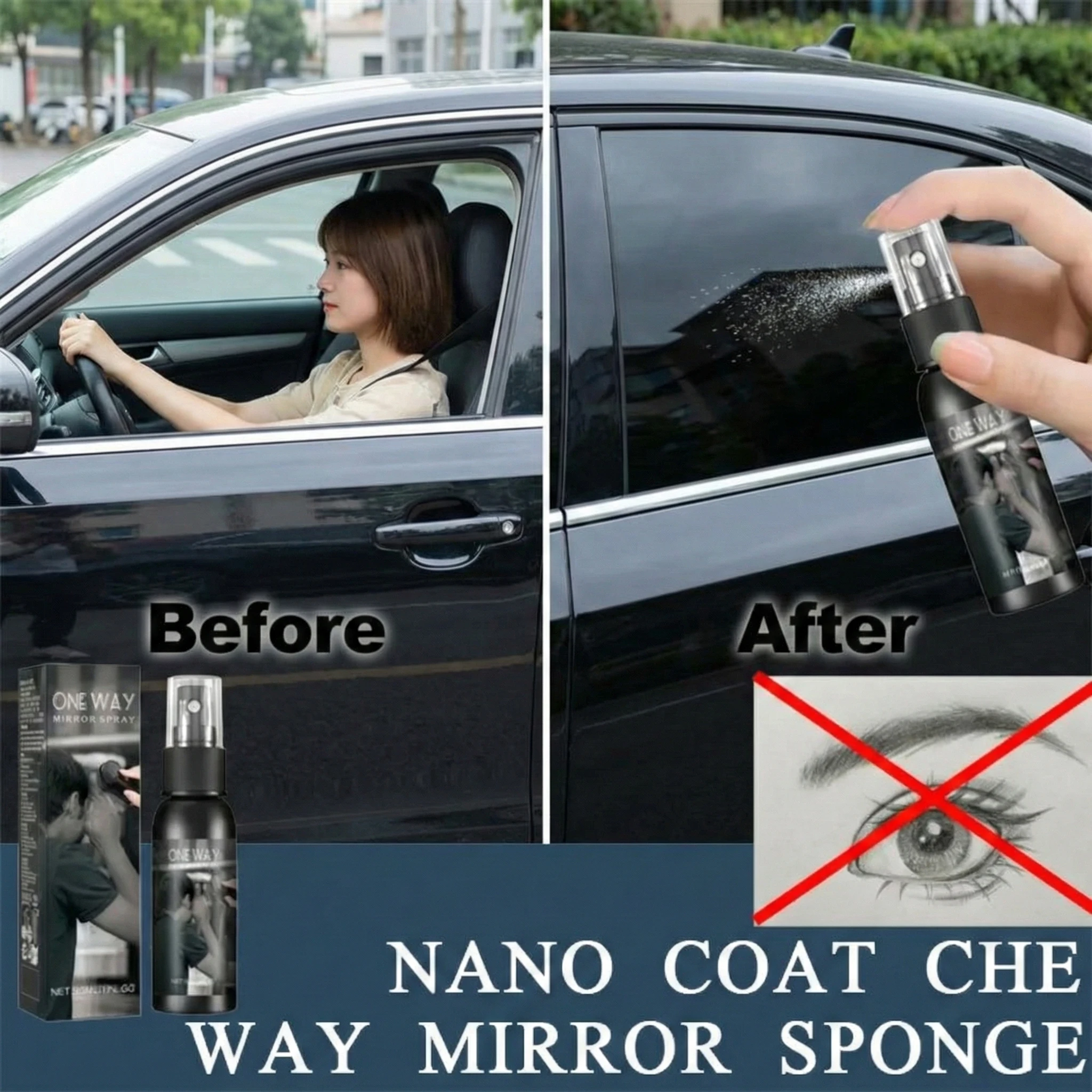 Car Windshield Anti-Spy Cleaner | One-Way Vision for Privacy, Anti-Peeping, Stain Dust Remover, All Glass Adaptable
Car Windshield Anti-Spy Cleaner | One-Way Vision for Privacy, Anti-Peeping, Stain Dust Remover, All Glass Adaptable