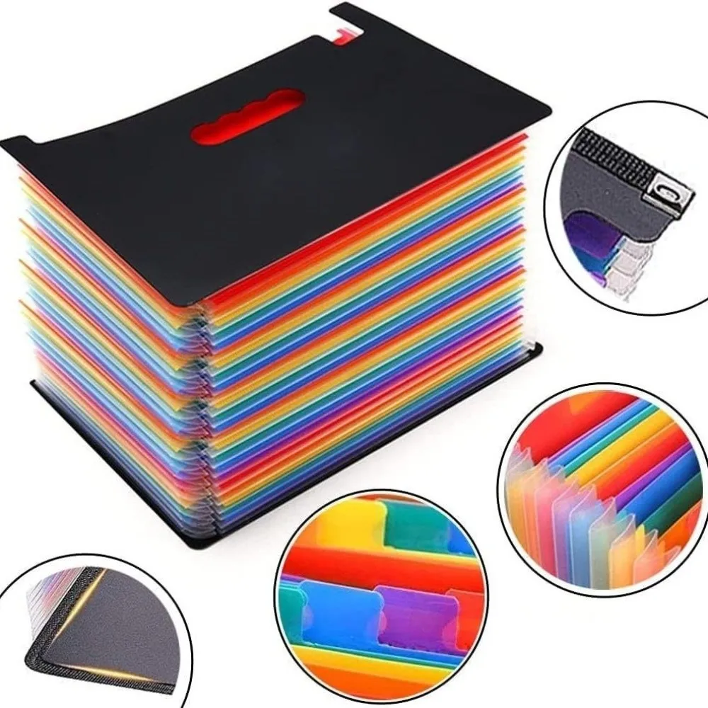 Portable 13/25 Pockets Expanding File Box A4 Expanding Capacity Accordion File Folder Multi-Layer File Bag Student
Portable 13/25 Pockets Expanding File Box A4 Expanding Capacity Accordion File Folder Multi-Layer File Bag Student