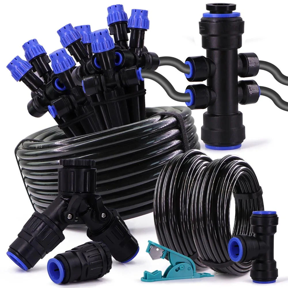 1/2" Irrigation Auto Watering System 8-hole Adjustable Sprinklers OD-15mm PE Hose Quick Connect Garden Micro Dripper Sprayer Kit
1/2" Irrigation Auto Watering System 8-hole Adjustable Sprinklers OD-15mm PE Hose Quick Connect Garden Micro Dripper Sprayer Kit