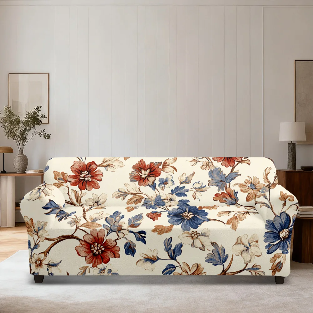 1pc Vintage Boho Floral Print Stretch Sofa Cover, Red Blue Botanical Couch Slipcover for Cottage Home Decor
1pc Vintage Boho Floral Print Stretch Sofa Cover, Red Blue Botanical Couch Slipcover for Cottage Home Decor