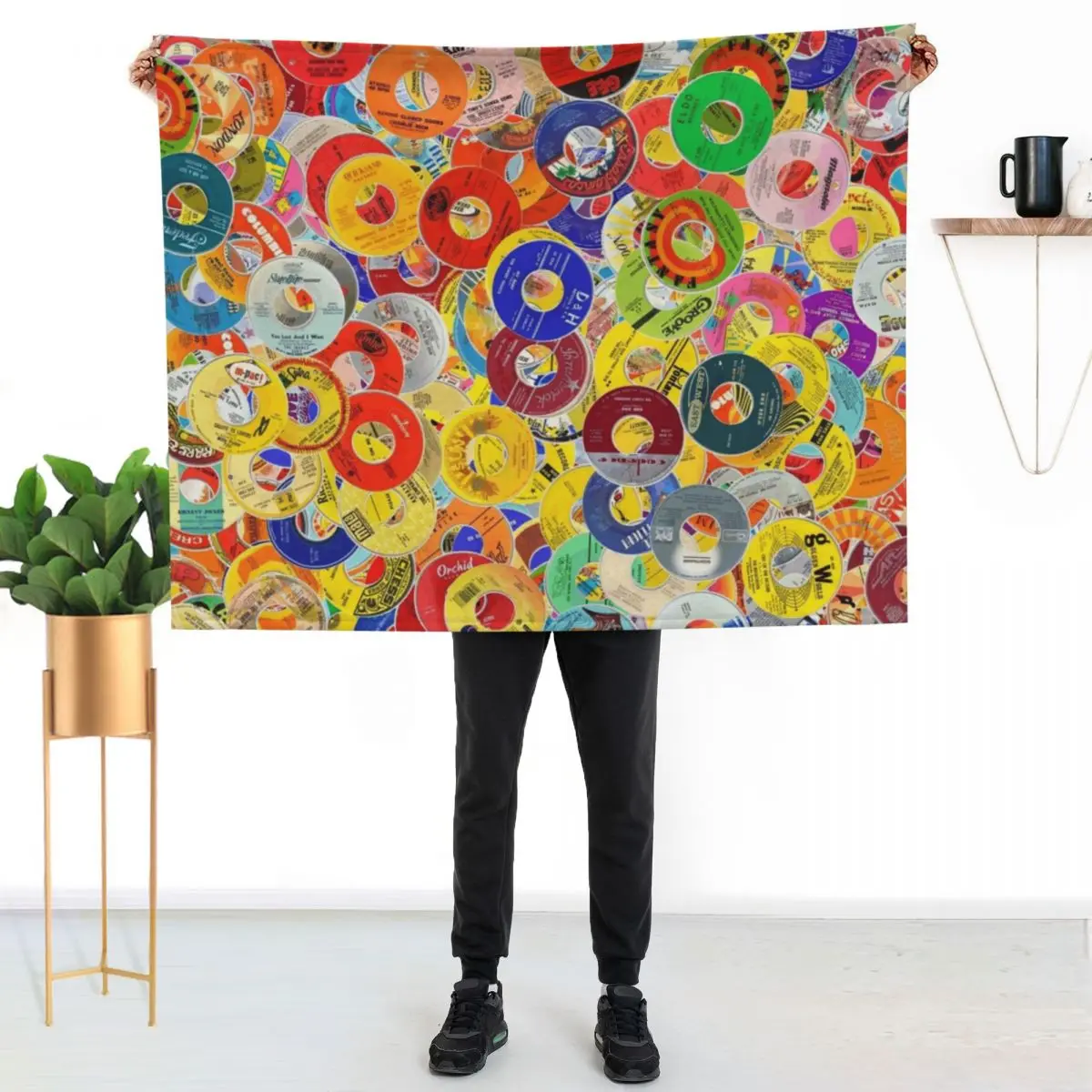 Vinyl 45 Records Throw Blanket Fuzzy Plush Throw Blanket for Sofa Chair
Vinyl 45 Records Throw Blanket Fuzzy Plush Throw Blanket for Sofa Chair