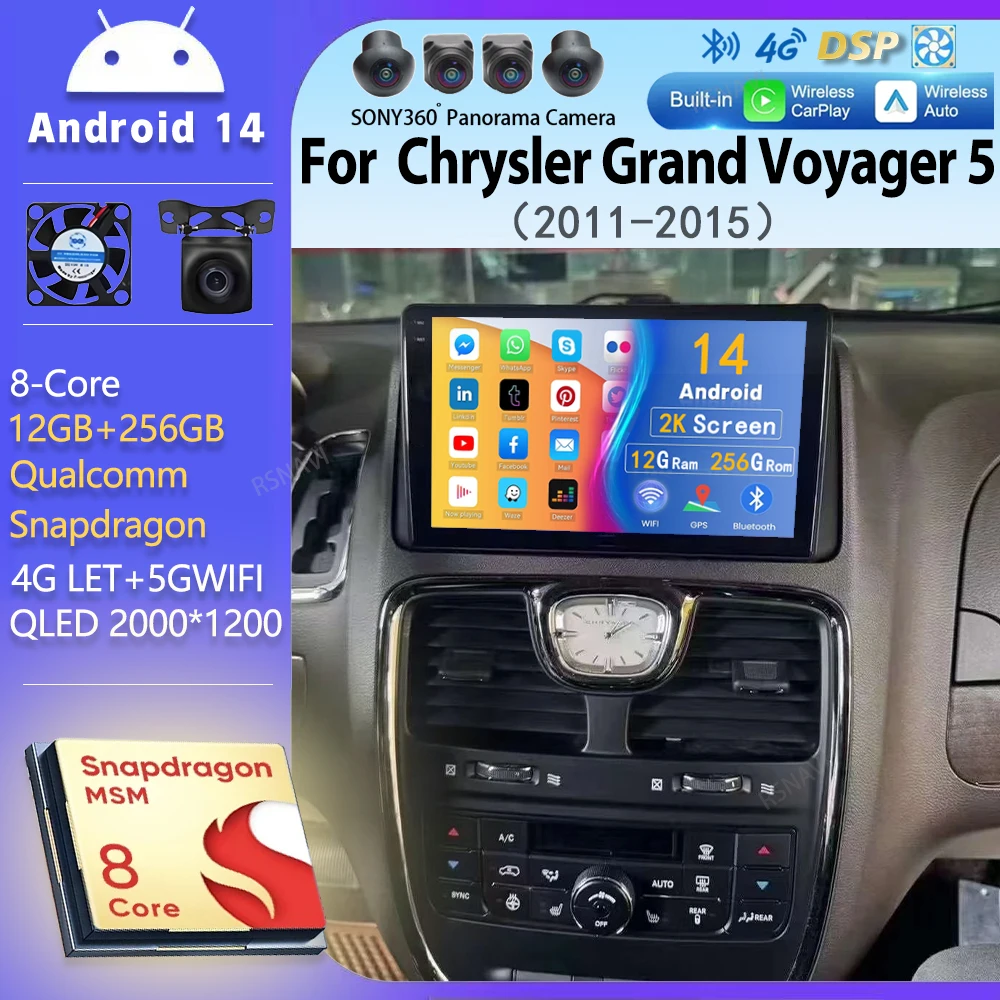 Автомобильное радио Android 14 Carplay для Chrysler Grand Voyager 5 2011-2015, навигация, GPS, мультимедийный плеер, стерео Wi-Fi + 4G BT
Автомобильное радио Android 14 Carplay для Chrysler Grand Voyager 5 2011-2015, навигация, GPS, мультимедийный плеер, стерео Wi-Fi + 4G BT