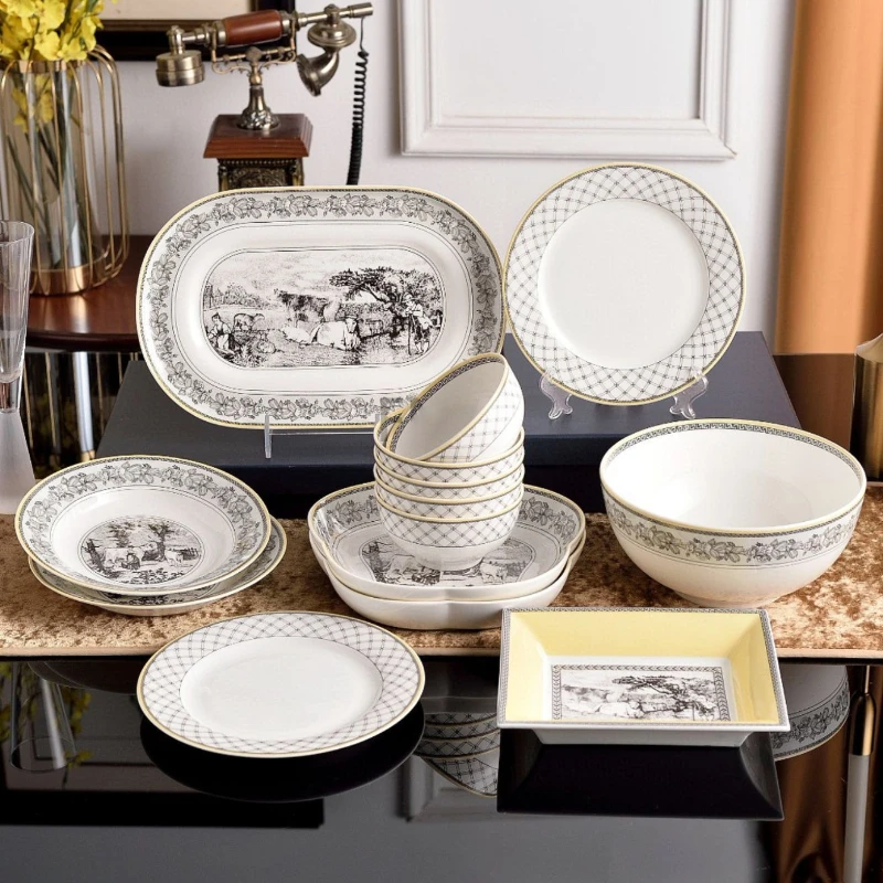 Tableware Rice Bowl Plate Large Soup Bowl Flat Plate Soup Lace Deep Afternoon Tea Coffee Cup
Tableware Rice Bowl Plate Large Soup Bowl Flat Plate Soup Lace Deep Afternoon Tea Coffee Cup