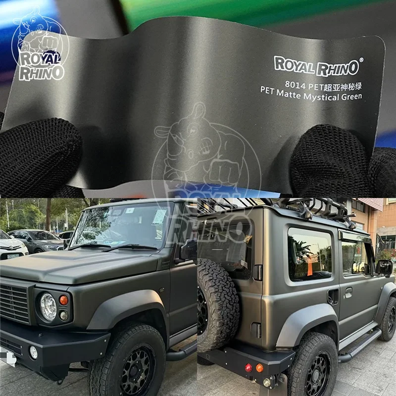 Matte Green Car Body Wrap Vinyl Film PET Ghost Metallic Mysterious Green Roll 1.52*18M
Matte Green Car Body Wrap Vinyl Film PET Ghost Metallic Mysterious Green Roll 1.52*18M