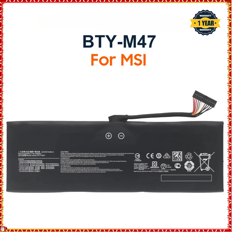 BTY-M47 Laptop Battery for MSI GS40 GS43 GS43VR 6RE GS40 6QE 2ICP5/73/95-2 MS-14A3 MS-14A1 7.6V 8060mAh 61.25WH Laptop Parts
BTY-M47 Laptop Battery for MSI GS40 GS43 GS43VR 6RE GS40 6QE 2ICP5/73/95-2 MS-14A3 MS-14A1 7.6V 8060mAh 61.25WH Laptop Parts