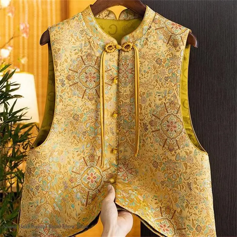 Chinese Style Tang Clothes Vest Women's Qipao Top Vintage Brocade Jacquard Hanfu Waistcoat Jacket Spring Summer New Outwear
Chinese Style Tang Clothes Vest Women's Qipao Top Vintage Brocade Jacquard Hanfu Waistcoat Jacket Spring Summer New Outwear