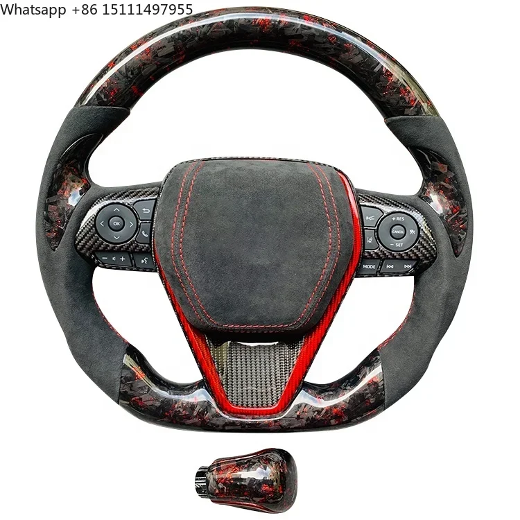 Forged Carbon With Colorful Flakes Optional High Gloss Carbon Fiber Black Car Fitment Steering Wheel for Cam Ry Toy Ota
Forged Carbon With Colorful Flakes Optional High Gloss Carbon Fiber Black Car Fitment Steering Wheel for Cam Ry Toy Ota