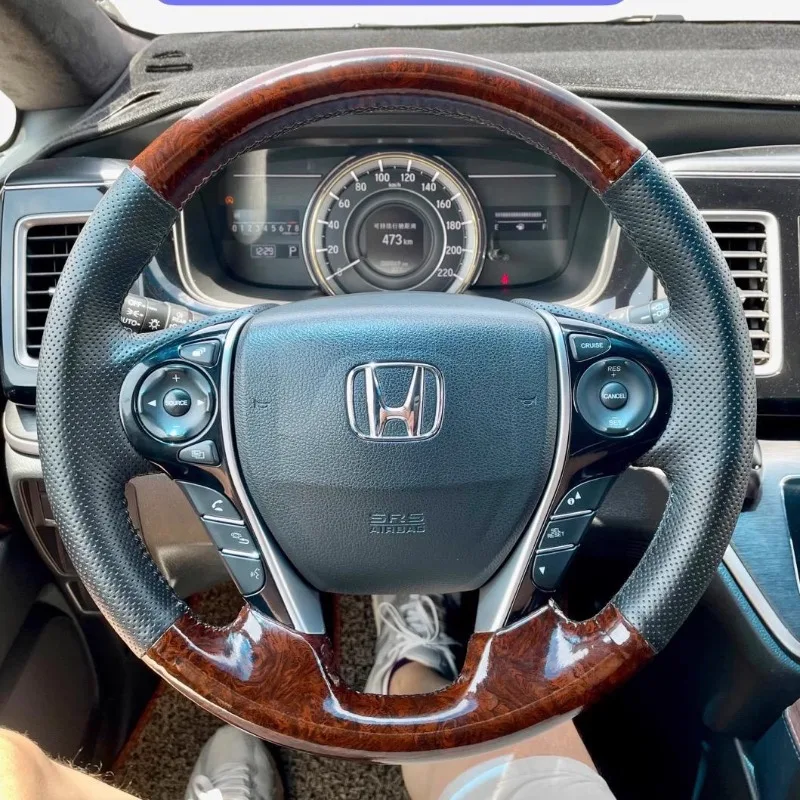 Чехол на руль из искусственной древесины, сшитый вручную, для Honda Accord Odyssey Elysion, противоскользящий специальный чехол на ручку
Чехол на руль из искусственной древесины, сшитый вручную, для Honda Accord Odyssey Elysion, противоскользящий специальный чехол на ручку