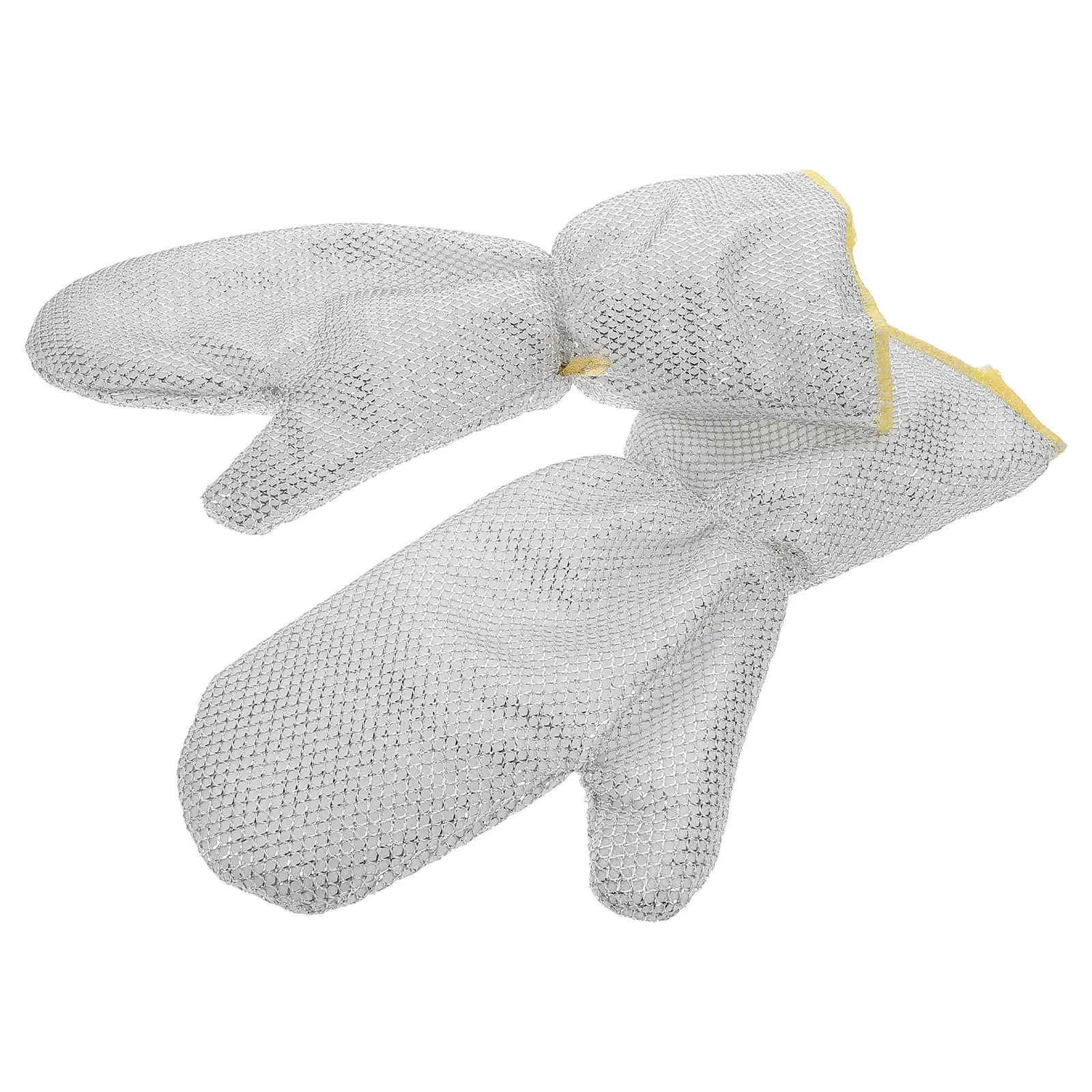 2Pcs Silver Wire Oil Resistant Waterproof Heat Insulated Mesh Metal Gloves for Dishwashing Kitchen Cleaning Laundry Household
2Pcs Silver Wire Oil Resistant Waterproof Heat Insulated Mesh Metal Gloves for Dishwashing Kitchen Cleaning Laundry Household