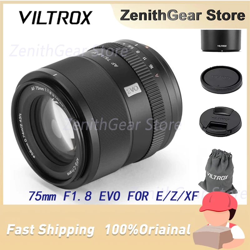 Viltrox 75mm F1.8 EVO APS-C Auto Focus Portrait Medium Telephoto Prime Lens for Sony E Fuji X Nikon Z Mount
Viltrox 75mm F1.8 EVO APS-C Auto Focus Portrait Medium Telephoto Prime Lens for Sony E Fuji X Nikon Z Mount
