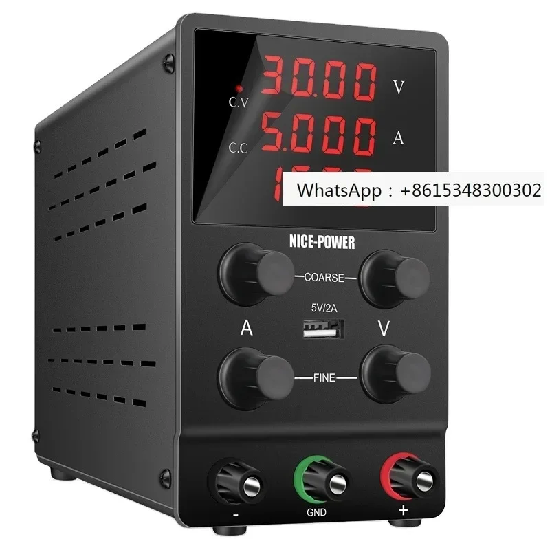 NICE-POWER SPS305 30 В 5 А черный светодиодный цифровой регулируемый лабораторный настольный источник питания регулятор переменного напряжения
NICE-POWER SPS305 30 В 5 А черный светодиодный цифровой регулируемый лабораторный настольный источник питания регулятор переменного напряжения