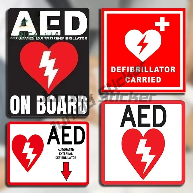 For AED Defibrillator First Aid Car Sticker Waterproof Motorcycle Decal Car Accessories Vinyl Windows JDM Decor
For AED Defibrillator First Aid Car Sticker Waterproof Motorcycle Decal Car Accessories Vinyl Windows JDM Decor