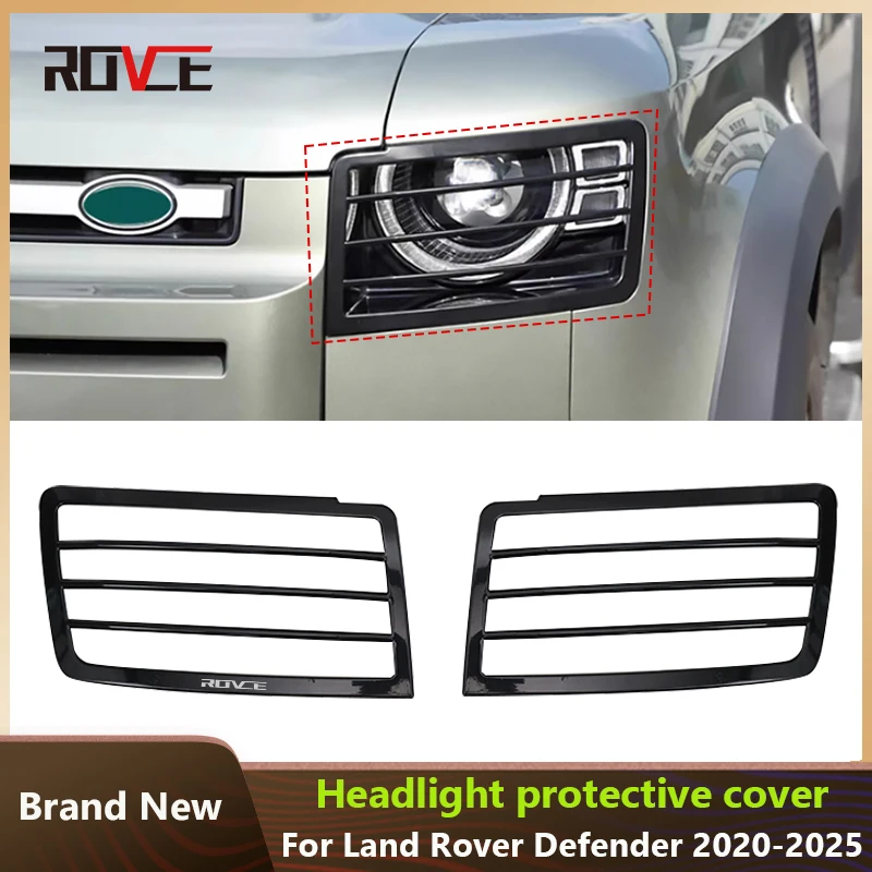 ROVCE Stainless Steel Car Headlight Lampshade Protection Cover For Land Rover Defender 110 2020-2024 Accessories
ROVCE Stainless Steel Car Headlight Lampshade Protection Cover For Land Rover Defender 110 2020-2024 Accessories