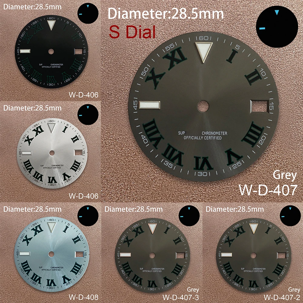 28.5mm S Logo Philodendron Dial Suitable For NH35/NH36/4R/7S Japanes Movement Ice BlueLuminous Watch Modification Accessories
28.5mm S Logo Philodendron Dial Suitable For NH35/NH36/4R/7S Japanes Movement Ice BlueLuminous Watch Modification Accessories