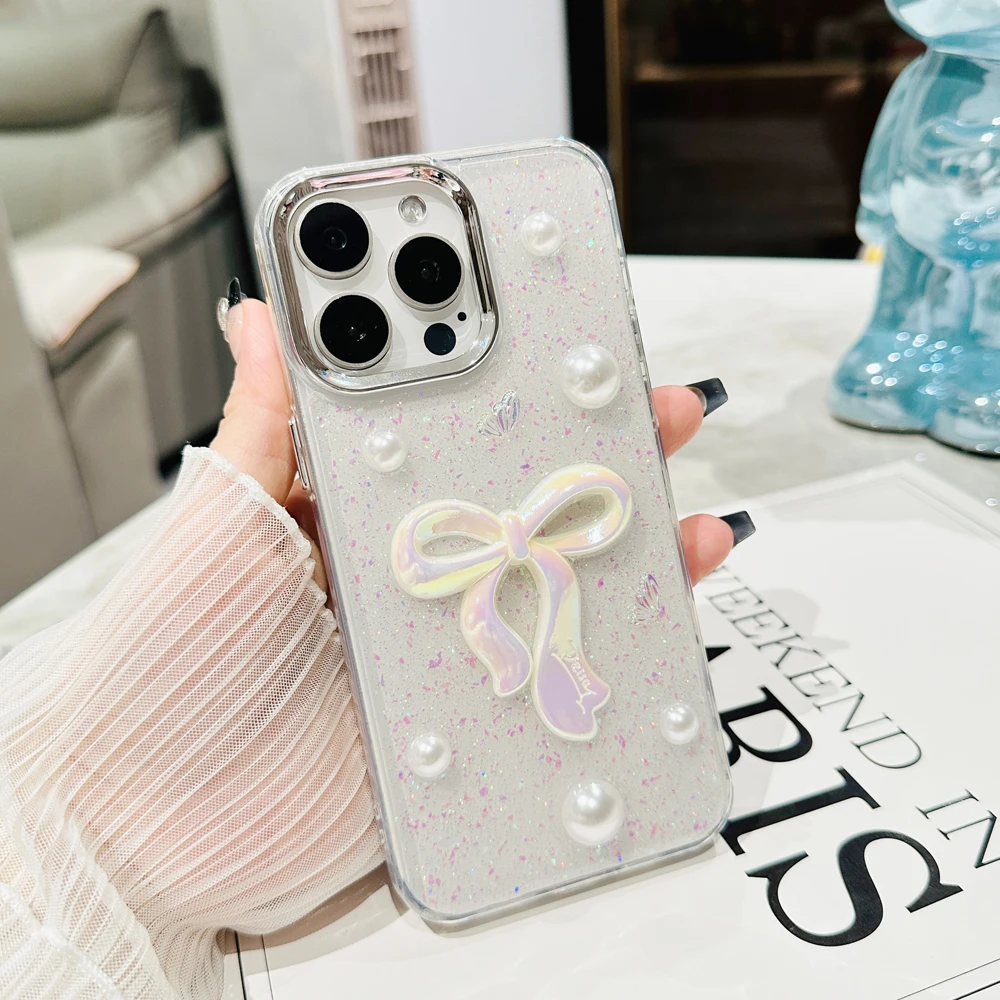 Aurora Pearl Bowknot Phone Case for iPhone 16 15 14 13 12 Pro Max Plus Transparent Protection Cover Clear iphone case aesthetic
Aurora Pearl Bowknot Phone Case for iPhone 16 15 14 13 12 Pro Max Plus Transparent Protection Cover Clear iphone case aesthetic