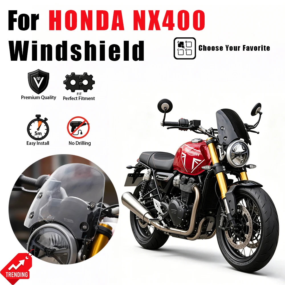 For Triumph Speed 400 Front Windshield Spoiler Modified Windscreen Accessories for Motorbike Customized Riding Experience
For Triumph Speed 400 Front Windshield Spoiler Modified Windscreen Accessories for Motorbike Customized Riding Experience