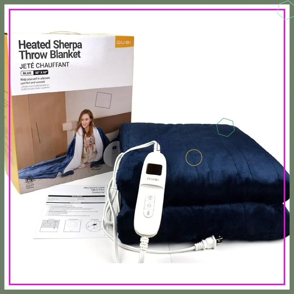 Уютный электрический плед с подогревом 50x60 дюймов, 10 режимов нагрева и автоматическое отключение, темно-синий
Уютный электрический плед с подогревом 50x60 дюймов, 10 режимов нагрева и автоматическое отключение, темно-синий