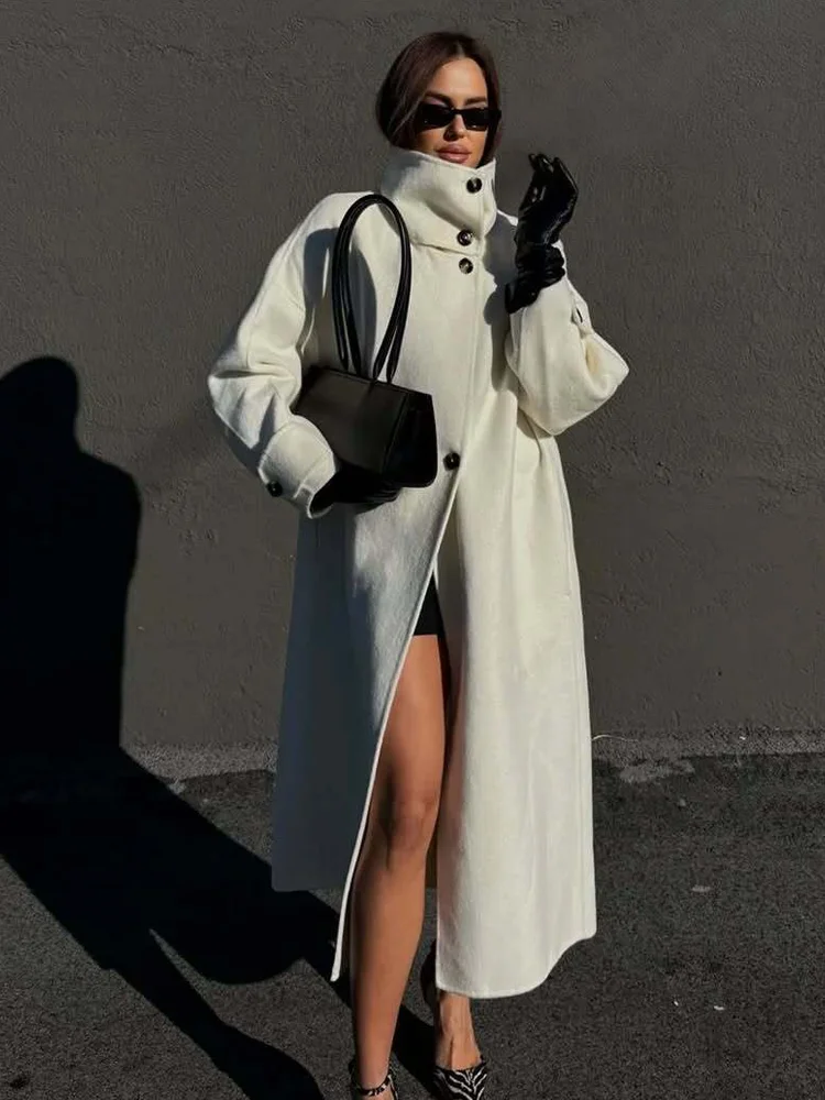 HH женское зимнее модное универсальное свободное длинное шерстяное пальто с воротником дымохода, женское простое темпераментное однобортное пальто
HH женское зимнее модное универсальное свободное длинное шерстяное пальто с воротником дымохода, женское простое темпераментное однобортное пальто