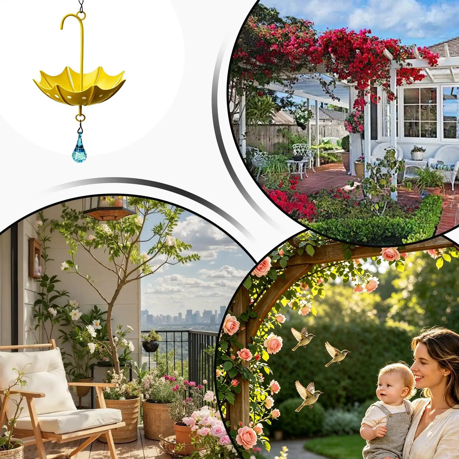 Metal Bird Bath Umbrella Shape Bird Bath Feeder Decorative Hummingbird Feeder For Garden Patio Balcony Outdoor Backyard Window
Metal Bird Bath Umbrella Shape Bird Bath Feeder Decorative Hummingbird Feeder For Garden Patio Balcony Outdoor Backyard Window