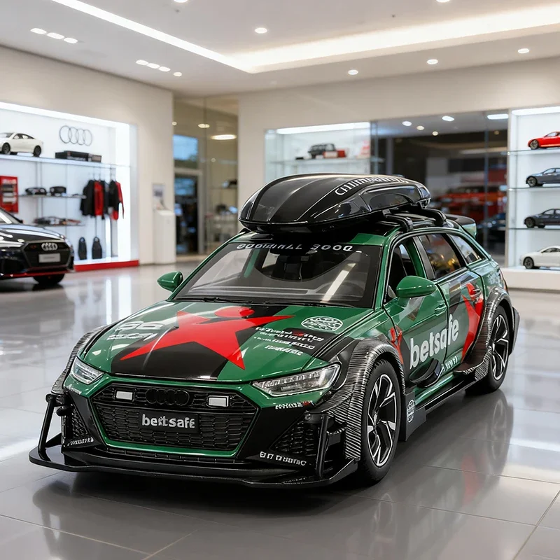 Модель автомобиля RS6 DTM 1:32, модифицированная, из сплава, со звуком и светом, с функцией отката, детская игрушка, коллекционная, подарок на день рождения
Модель автомобиля RS6 DTM 1:32, модифицированная, из сплава, со звуком и светом, с функцией отката, детская игрушка, коллекционная, подарок на день рождения