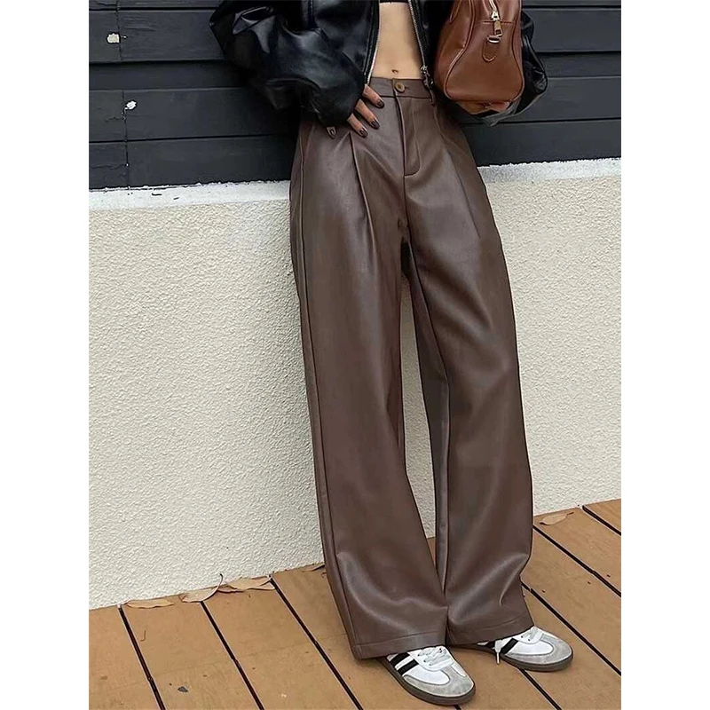 High Waist Wide Leg eepskin Leather Pants Real Leather Autumn New Sle Korean Version Casual Trousers Long Pants
High Waist Wide Leg eepskin Leather Pants Real Leather Autumn New Sle Korean Version Casual Trousers Long Pants